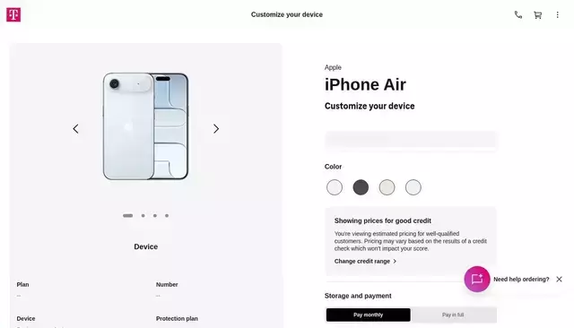 t-mobile.com homepage screenshot