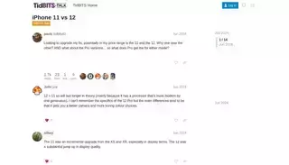 Tidbits iPhone 11 vs 12 - TidBITS Talk - TidBITS Talk