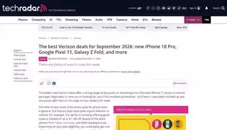 Tech Radar The best Verizon deals for August 2026: new Galaxy Z Fold 7, iPhone 17 series, plan discounts, and more | TechRadar