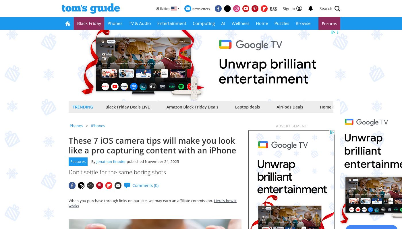 These 7 iOS camera tips will make you look like a pro capturing content with an iPhone | Tom's Guide