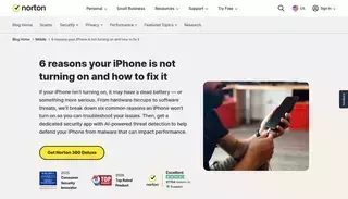 Norton 6 reasons your iPhone is not turning on and how to fix it